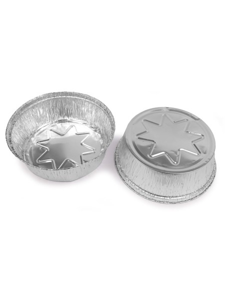 Rectangular and round aluminum containers with lids