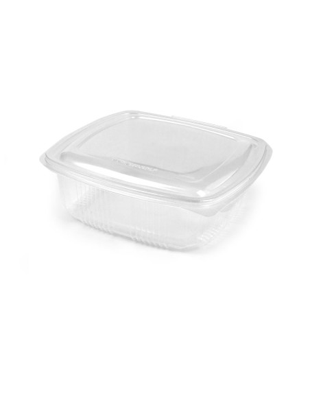 Envases con tapa y bisagra de polipropileno reutilizables (Aptos para Microondas) 1000 ml