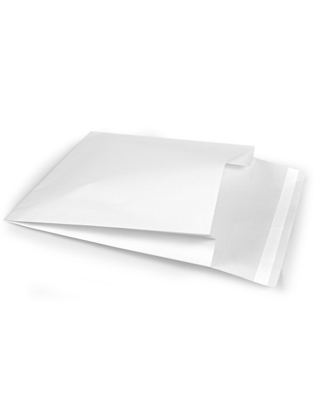 Sobre E-commerce blanco solapa adhesiva y fuelle | IBP Uniuso