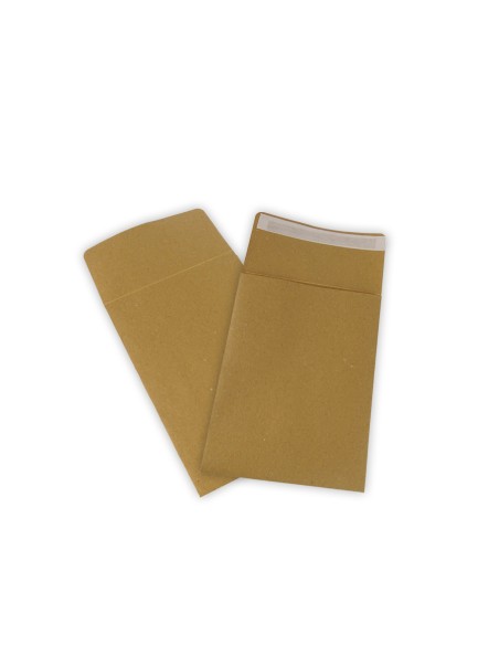 Envelopes de papel Kraft para comércio eletrónico com aba adesiva e fole
