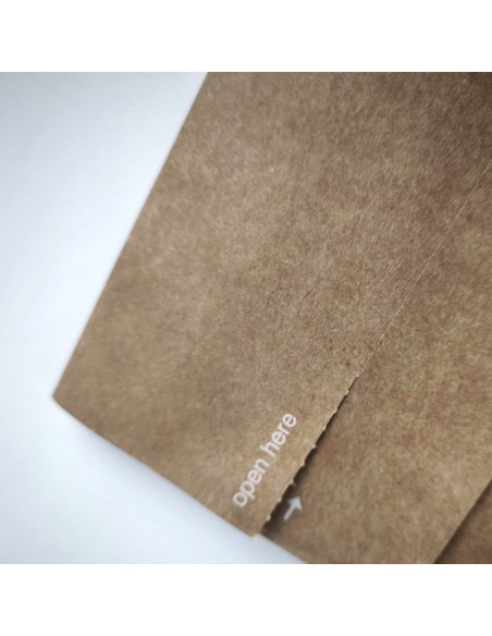 Sobres e-commerce kraft con solapa adhesiva, fuelle y tear off