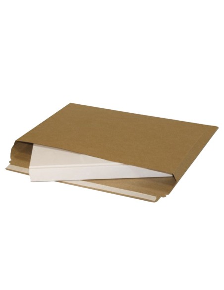 Envelopes de papel para comércio eletrónico em kraft com aba adesiva, reforço e corte