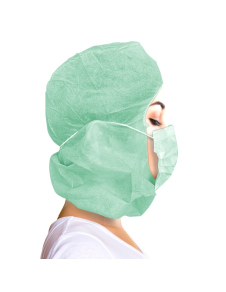Gorro Integral con mascarilla IIR en TNT de Polipropileno