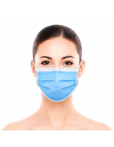 Triple layer IIR Surgical Mask with Polypropylene TNT elastics