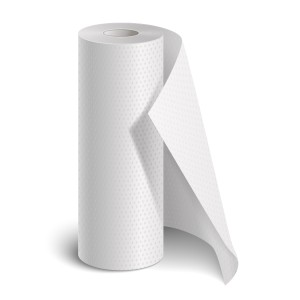 Non-woven roll for stretcher with pre-cutting
