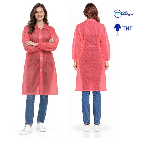 ▷ Bata em TNT de Polipropileno fecho frontal com velcro | Uniuso