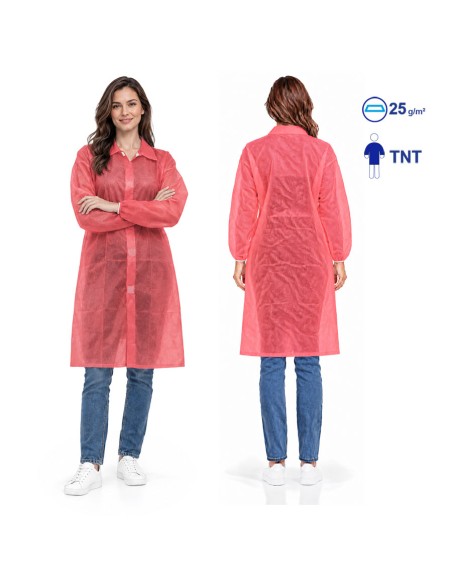 ▷ Bata em TNT de Polipropileno fecho frontal com velcro | Uniuso