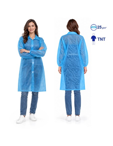 ▷ Bata em TNT de Polipropileno fecho frontal com velcro | Uniuso