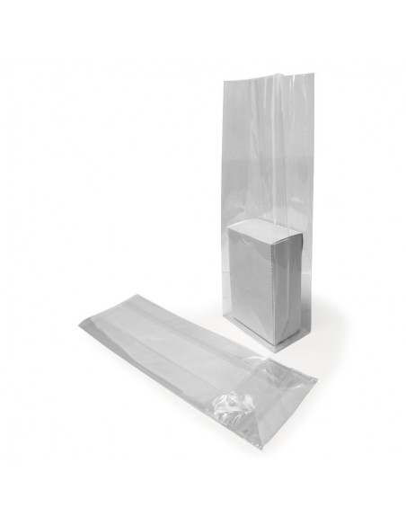 Sacos de polipropileno biorientado com fole e fundo quadrado