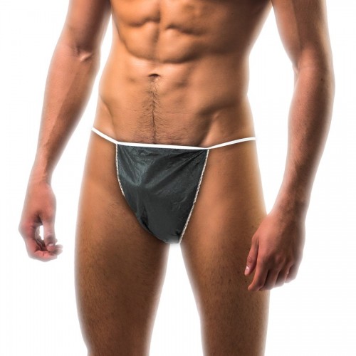 Tanga masculino desechable en TNT de polipropileno color negro