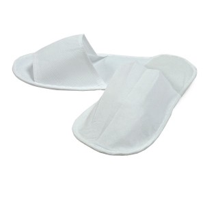 Zapatilla abierta en TNT de Polipropileno con Suela EVA color blanco 2