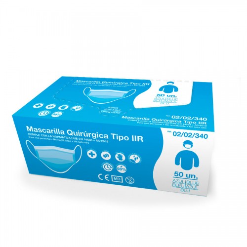 Máscara cirúrgica IIR com tripla camada e com...