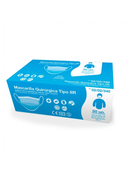 Triple layer IIR Surgical Mask with Polypropylene TNT elastics