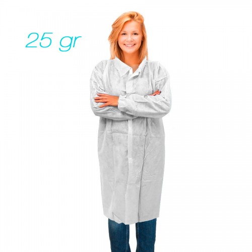 Non-woven SPP labcoat visitor 25 gr