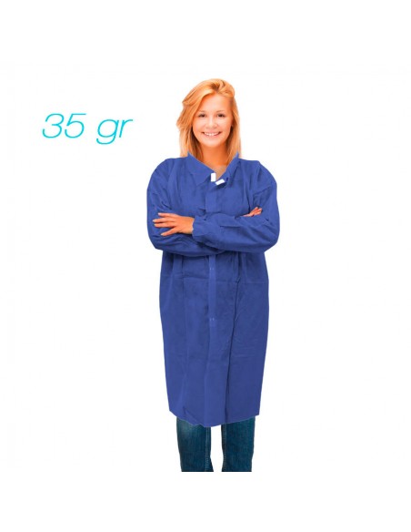 Non-woven SPP labcoat industry without pockets 35 gr