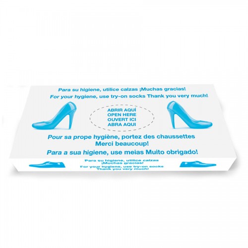 Shoe store polyethylene try-on socks