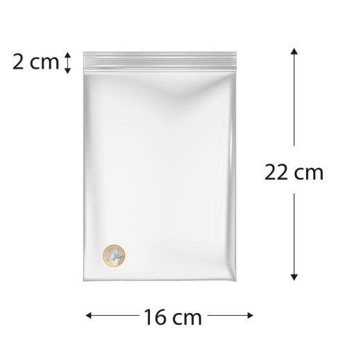 Sacos de polietileno com fecho reutilizável