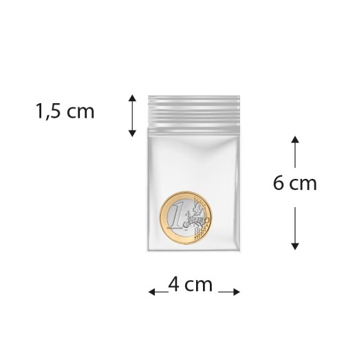 Sacos de polietileno com fecho reutilizável