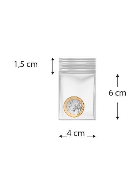 Sacos de polietileno com fecho reutilizável