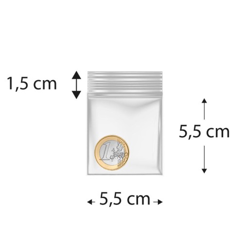 Sacos de polietileno com fecho reutilizável