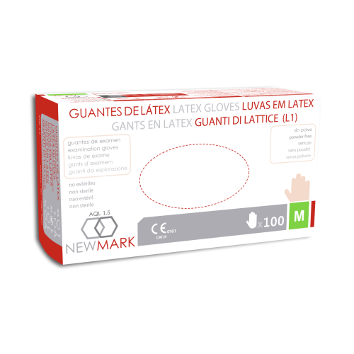 Guantes de Látex s/ polvo, 5,5gr, AQL 1.5