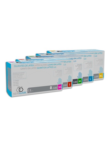 Luvas de látex com pó, 5 g, AQL 1.5 | Uniuso