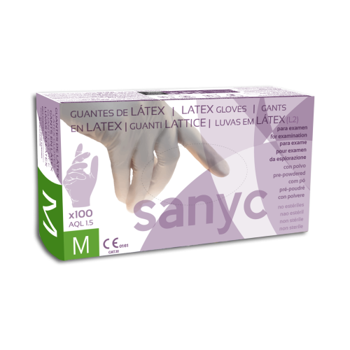 Latex Gloves w/powder, 6gr, Extra Strong, 1.5 AQL