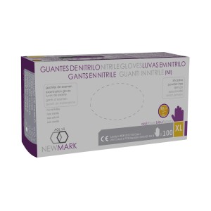 Luvas de nitrilo, sem pó, 30 cm de comprimento, ambidestras, cor azul, 7 g, AQL 1.5