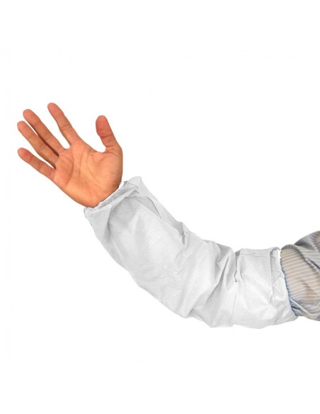 Manguitos en TNT de Polipropileno Plastificado en color blanco