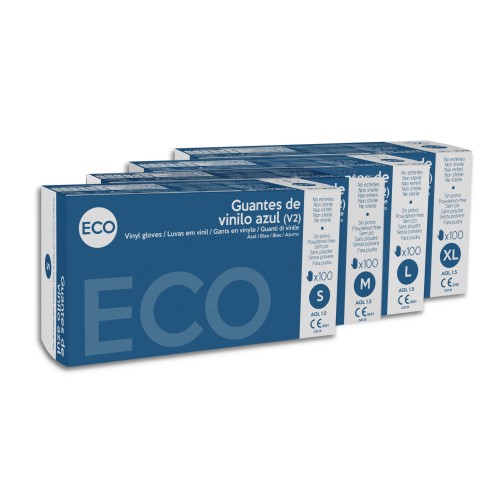 Guantes de vinilo s/polvo, ECO, 4gr, 1.5 AQL