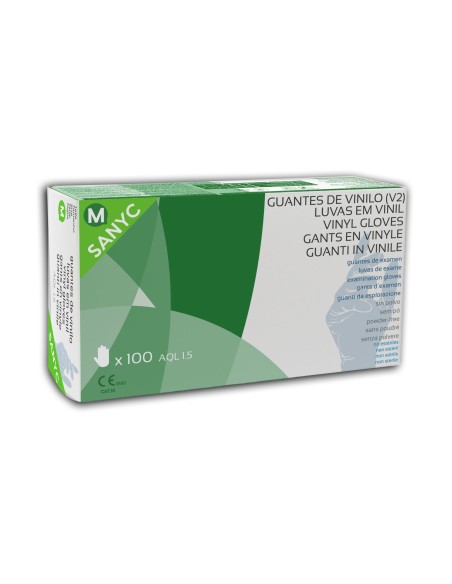 Guantes de Vinilo s/polvo, 5gr, 1.5 AQL