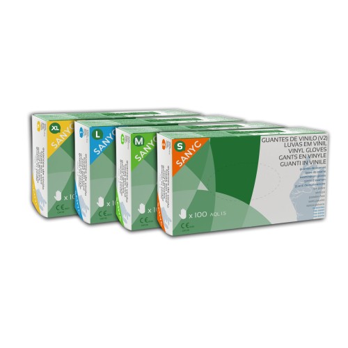 Guantes de Vinilo s/polvo, 5gr, 1.5 AQL
