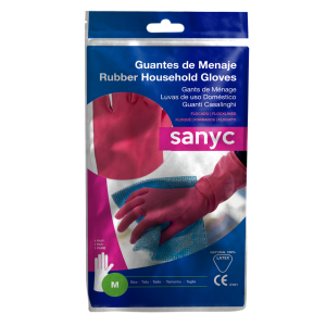 Luvas de menage de látex flocado 57 g | IBP Uniuso