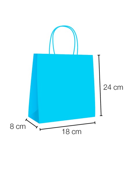 Kraft curly handle kraft paper bags