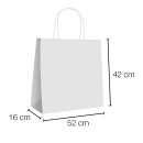 Kraft paper bags with curly handle with wide base 52x16x42cm