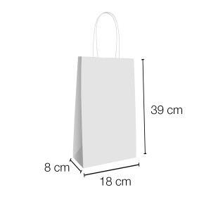 Paper bag with curly handle...