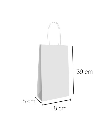 Bolsa papel asa rizada para 2 botellas 18x8x39cm