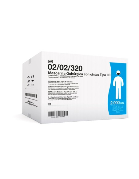 Triple layer IIR Surgical Mask with Polypropylene TNT with ties