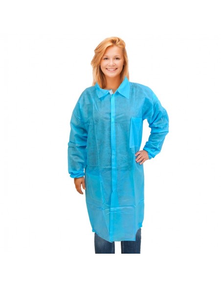 Non-woven SPP labcoat industry without pockets 35 gr