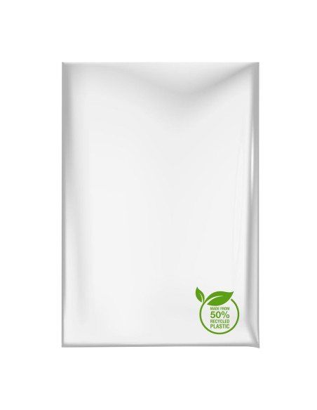 50% recycled polyethylene bags without closure