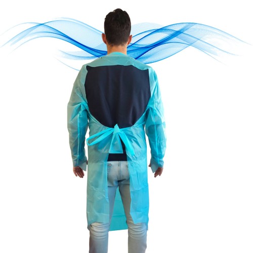 CPE gown with thumb hole