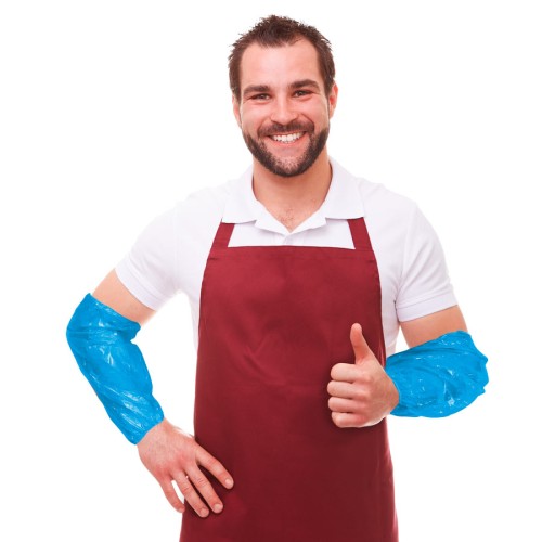 Handmade polyethylene sleeve blue colour