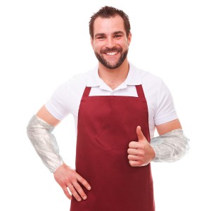 Manga de polietileno feita à mão, cor azul 2