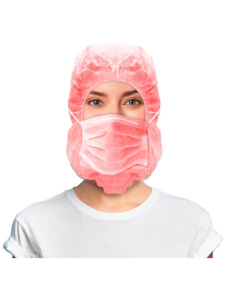 Non-woven hood cap with IIR face mask