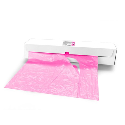 PE hair color cape on roll with dispenser