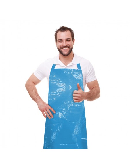 Delantal de Polietileno azul