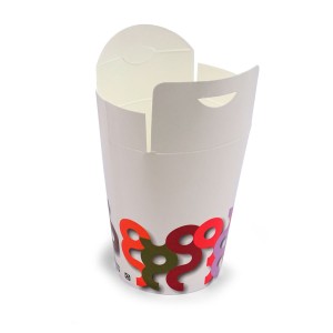 Envase para fritos decorado pequeño de cartón + PE cerrado 2