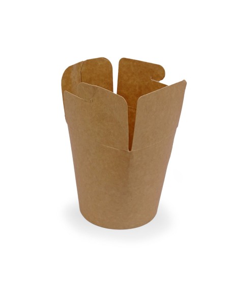 Envase con tapa foldtop abierto