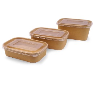 Rectangular cardboard salad...