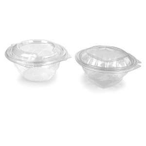 Reusable hinged lid PET...